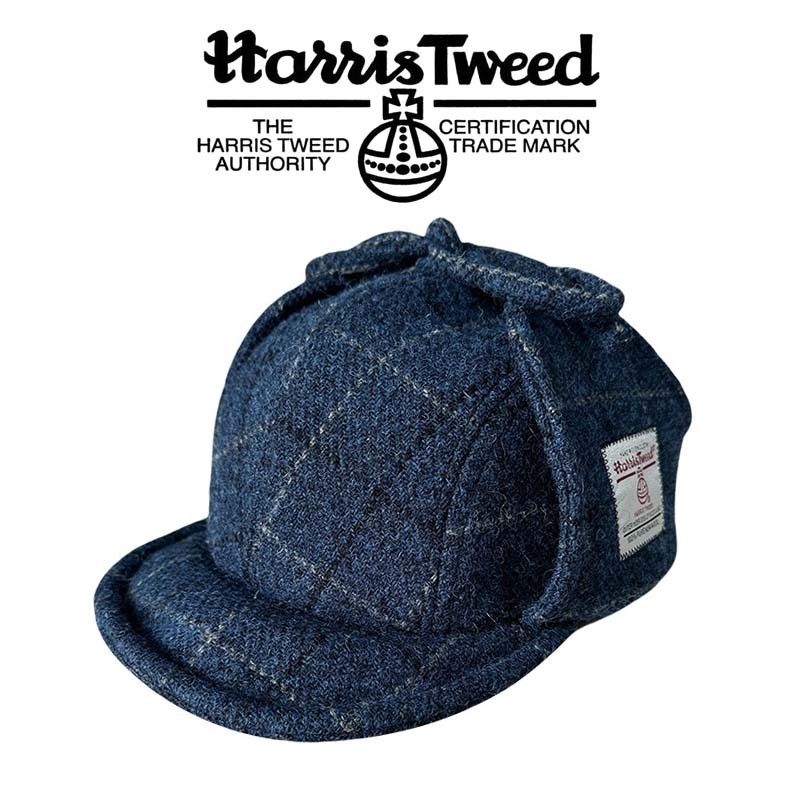 Trapper Hat Ear Flap - หมวกนักบิน Harris Tweed ลายสก็อตสำหรับผู้ชายและผู้หญิง พร้อมที่ปิดหู ป้องกันลม