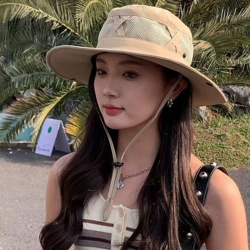 Sun Hat Wide Brim - หมวกบักเก็ตผู้ชายสำหรับฤดูร้อน 1 ชิ้น ป้องกันรังสียูวี ปีกกว้าง หมวกปานามา
