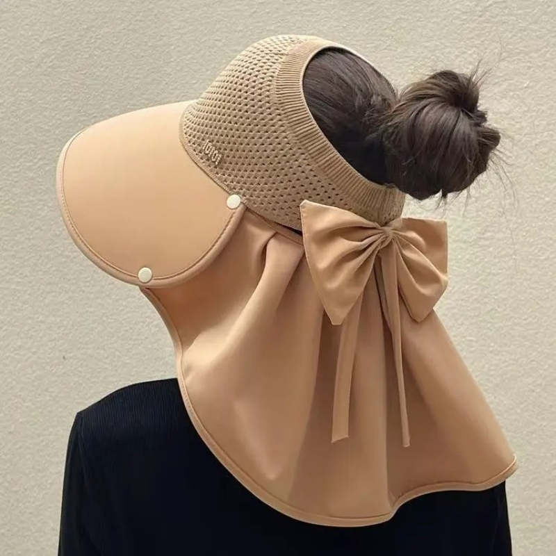 Sun Hat Wide Brim - หมวกบักเก็ตสำหรับผู้หญิงฤดูร้อน หมวกกันแดดกลางแจ้ง หมวกบักเก็ตสำหรับตกปลา เดินป่า ปีกกว้าง พร้อมผ้าคลุมคอ