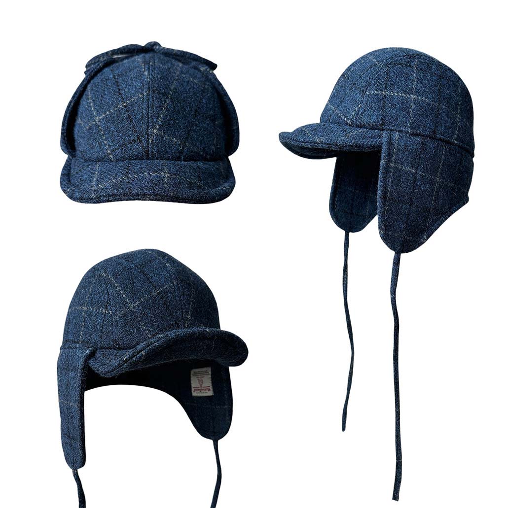 หมวกนักบิน Harris Tweed ลายสก็ - Trapper Hat Ear Flap บทวิจารณ์และราคา