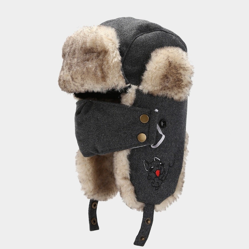 หมวกกันหนาวบุขนเฟอร์เทียมแบบให - Trapper Hat Ear Flap บทวิจารณ์และราคา