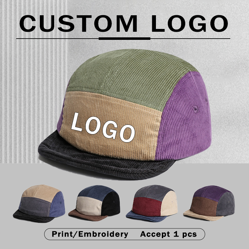 หมวกเบสบอลผ้าคอร์ดูรอยทรงสั้นส - Corduroy Cap 5 Panel บทวิจารณ์และราคา