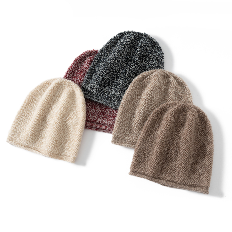 หมวกไหมแคชเมียร์แท้ 100% สำหรั - Beanie Cuffed Knit บทวิจารณ์และราคา