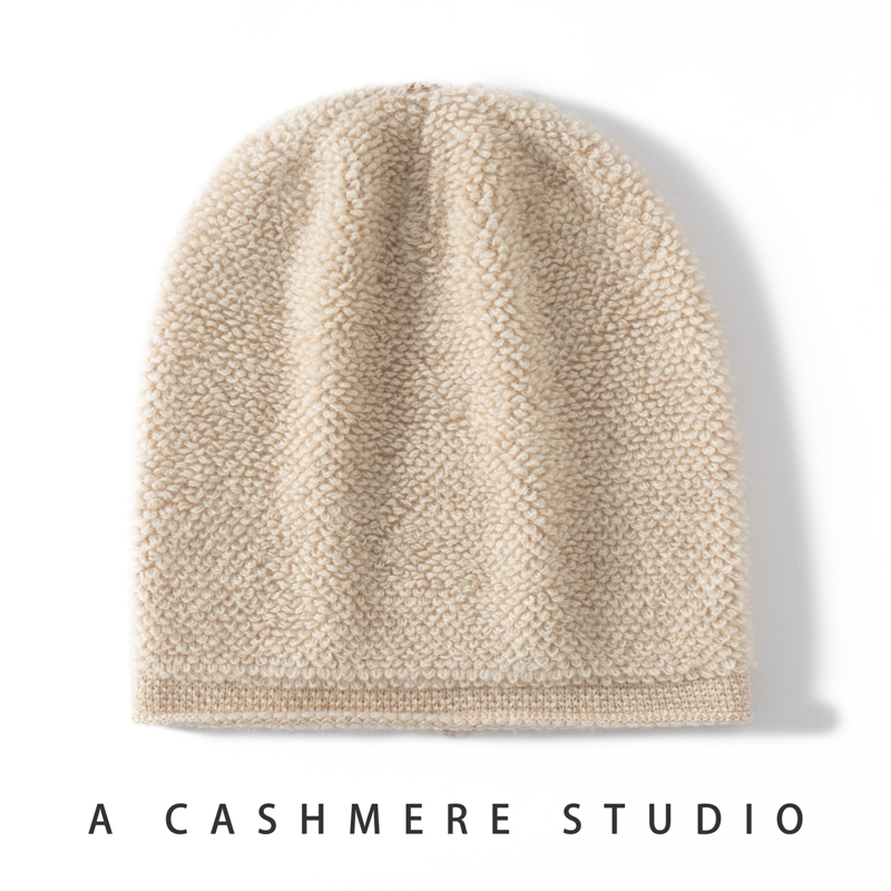 หมวกไหมแคชเมียร์แท้ 100% สำหรั - Beanie Cuffed Knit บทวิจารณ์และราคา