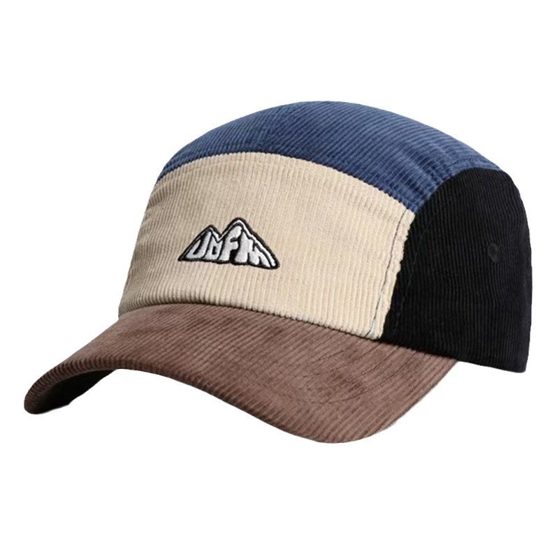 หมวกแก๊ปทรงวิเซอร์ 5 แผง ผ้าลู - Corduroy Cap 5 Panel บทวิจารณ์และราคา